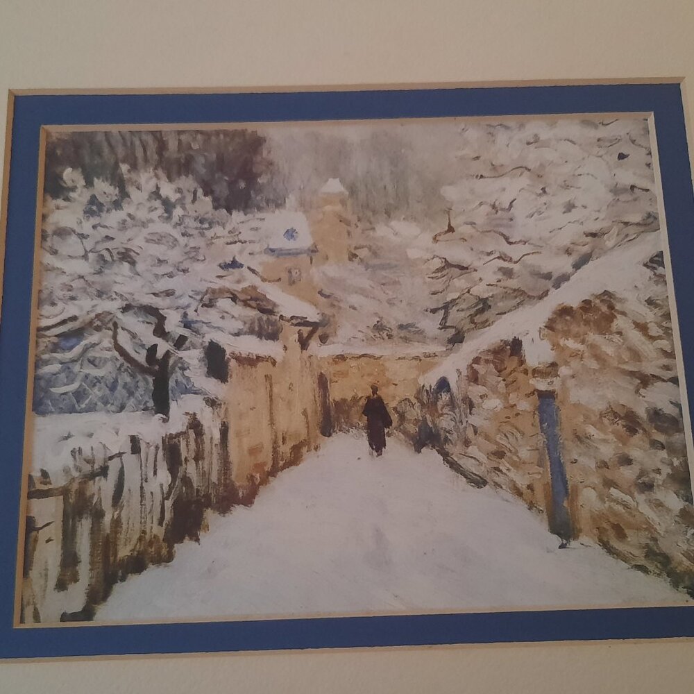 Museum Art Masterpieces Currier & Ives Snow Scene Tin Type Print 9x12